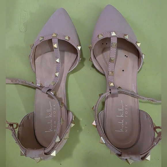 Nicole Miller Shoes - Nicole Miller Women's Pink Studded Flats